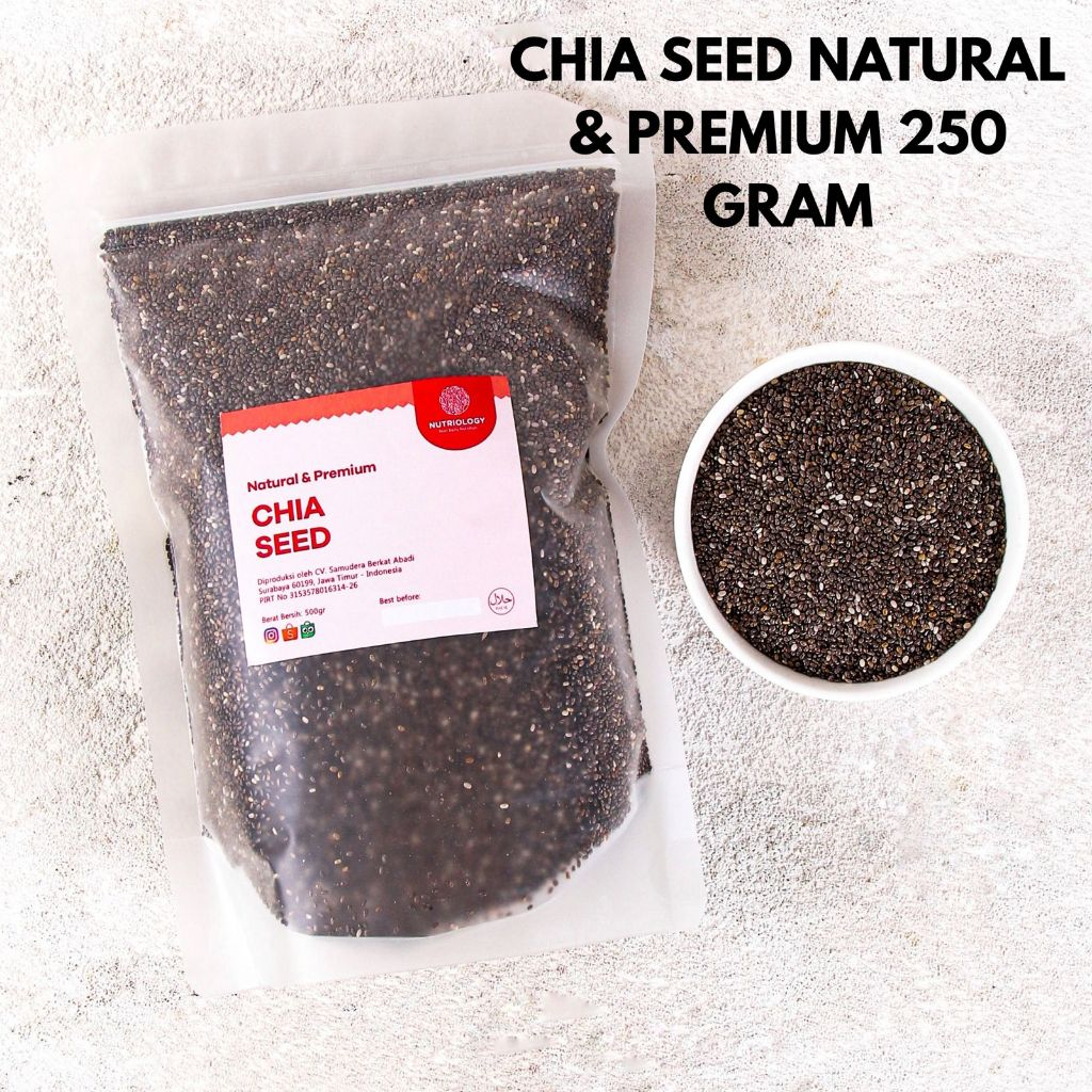 

Chia Seed 250 Gr Black Natural Premium Alami Healthy Seed Superfood