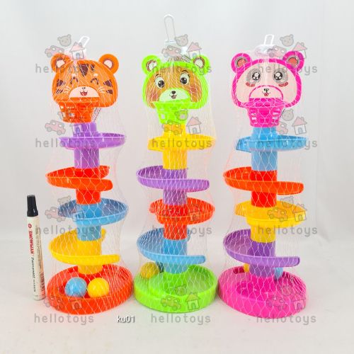 Hello Toys Mainan Bayi Rolling Ball 4 Putaran / Mainan Anak Bola Putar Sliding Ball Rolling Ball Gam