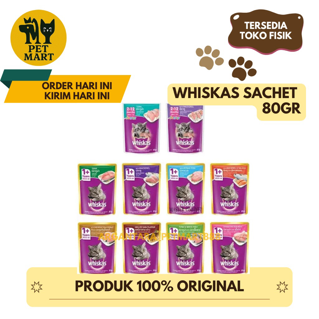 Whiskas Sachet Makanan Basah Kucing pouch