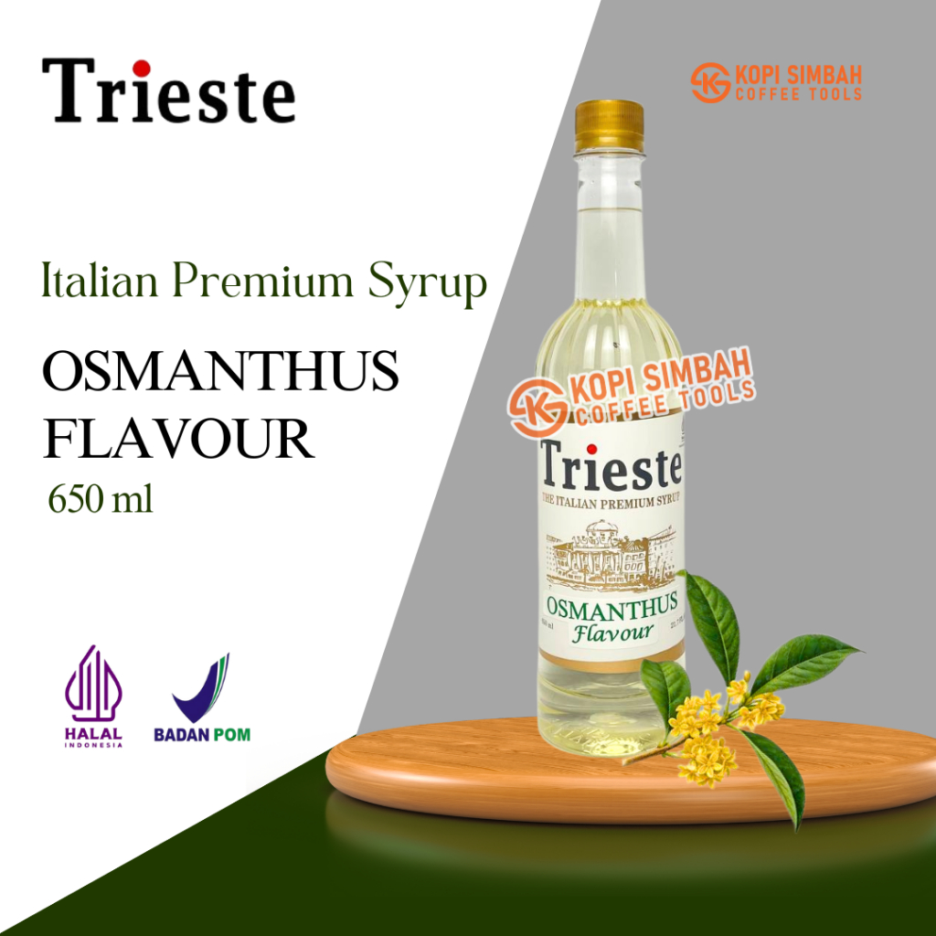 

Syrup TRIESTE Rasa Osmanthus 650 ml Italian Premium Sirup Flavoured Minuman Bartender Kopi