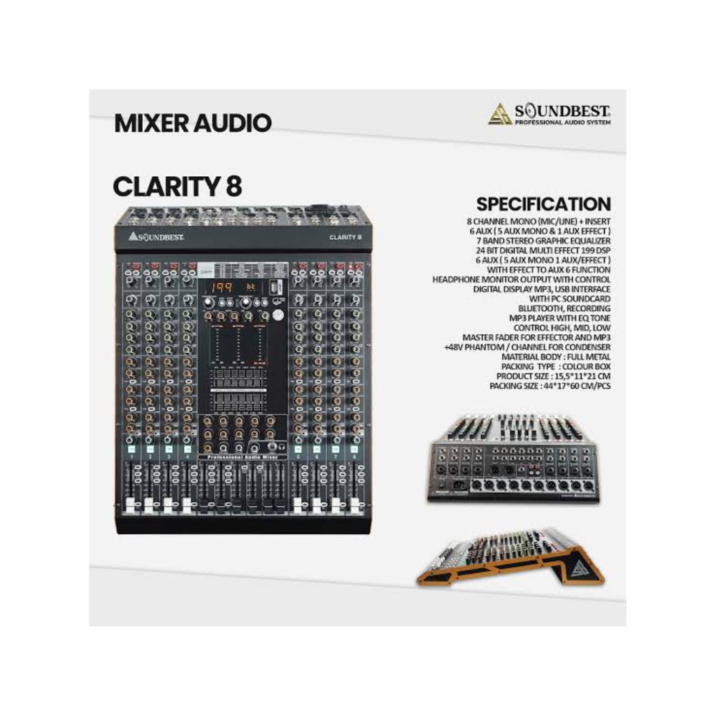 Mixer Audio 8 channel Mixer Audio SOUNDBEST CLARITY 8 ORIGINAL