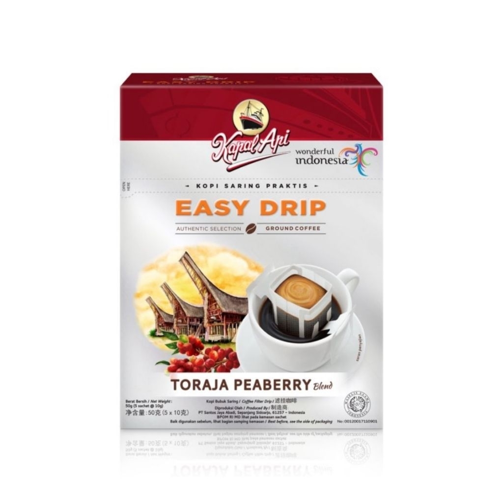 

KAPAL API DRIP TORAJA PEABERRY KOPI BUBUK 5 SACHET