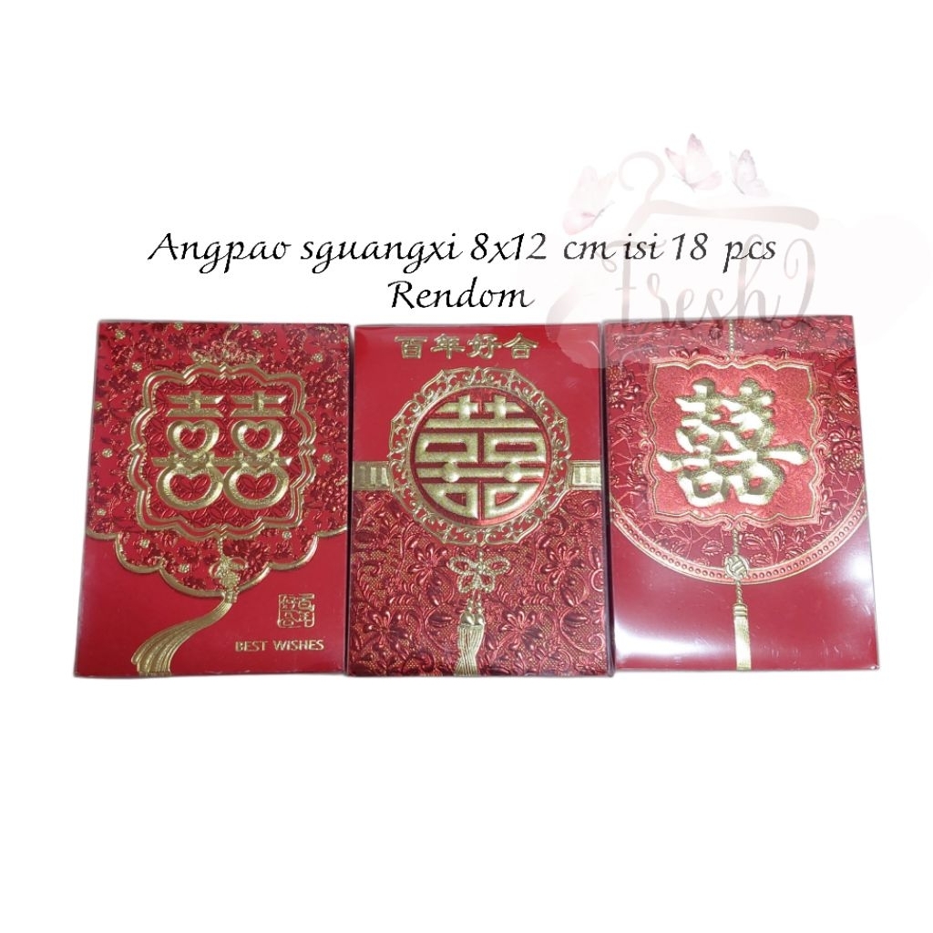 

18PCS ANGPAO SHUANGXI PENDEK MOTIF RENDOM / ANGPAO SANGJIT