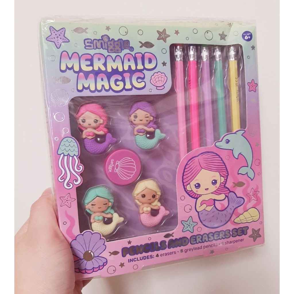 

set alat tulis anak smiggle mermaid pensil penghapus sekolah pensil smiggle