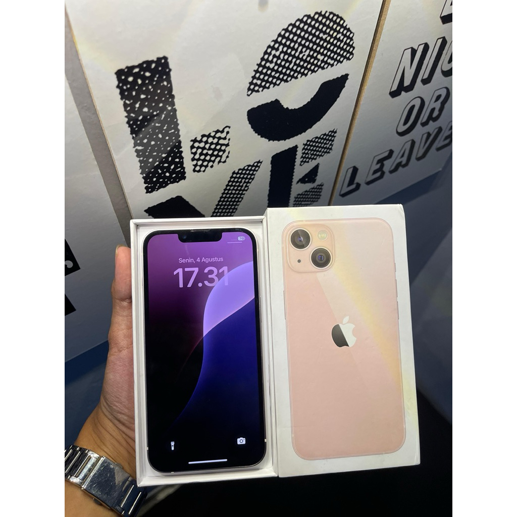 iPhone 13 128gb pink original iphone no minus fullset