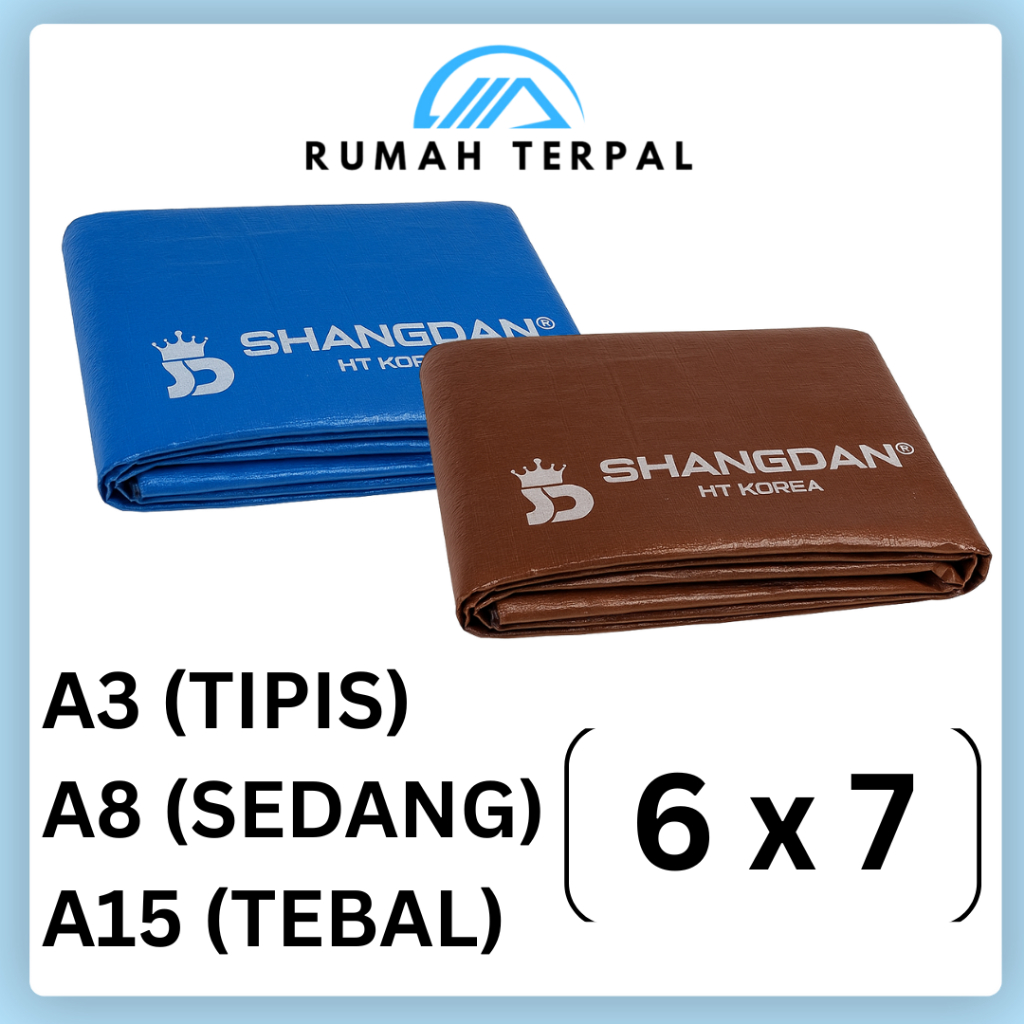 TERPAL 6X7 TERPAL PLASTIK KOREA A3 A8 A15 TERPAL TENDA PROYEK BANGUNAN TRUK PICK UP WARUNG GEROBAK