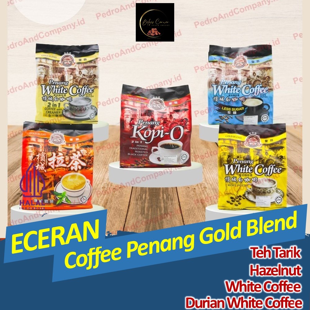 

(ECERAN) Coffee Penang Malaysia Gold Blend White coffee Hazelnut Durian and Teh Tarik