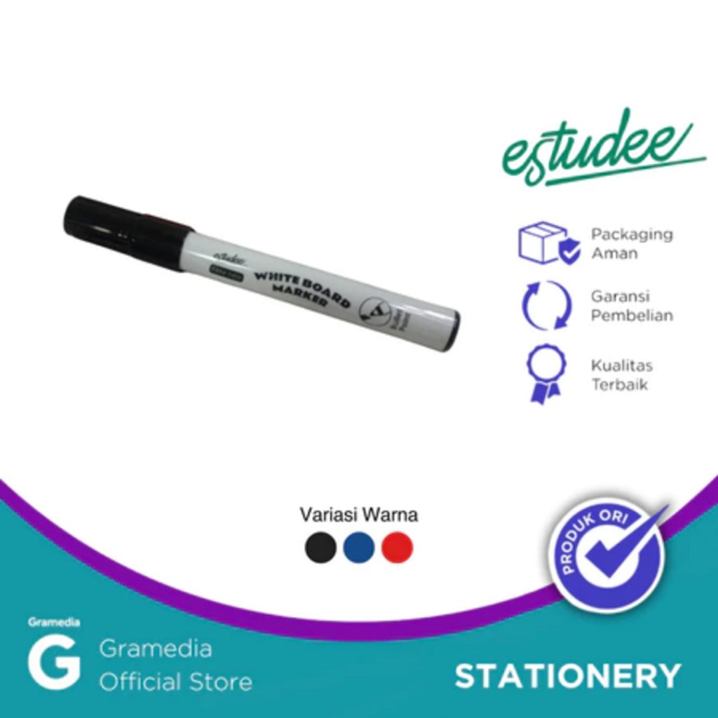 

Gramedia Surabaya - Spidol Estudee Whiteboard Marker Black