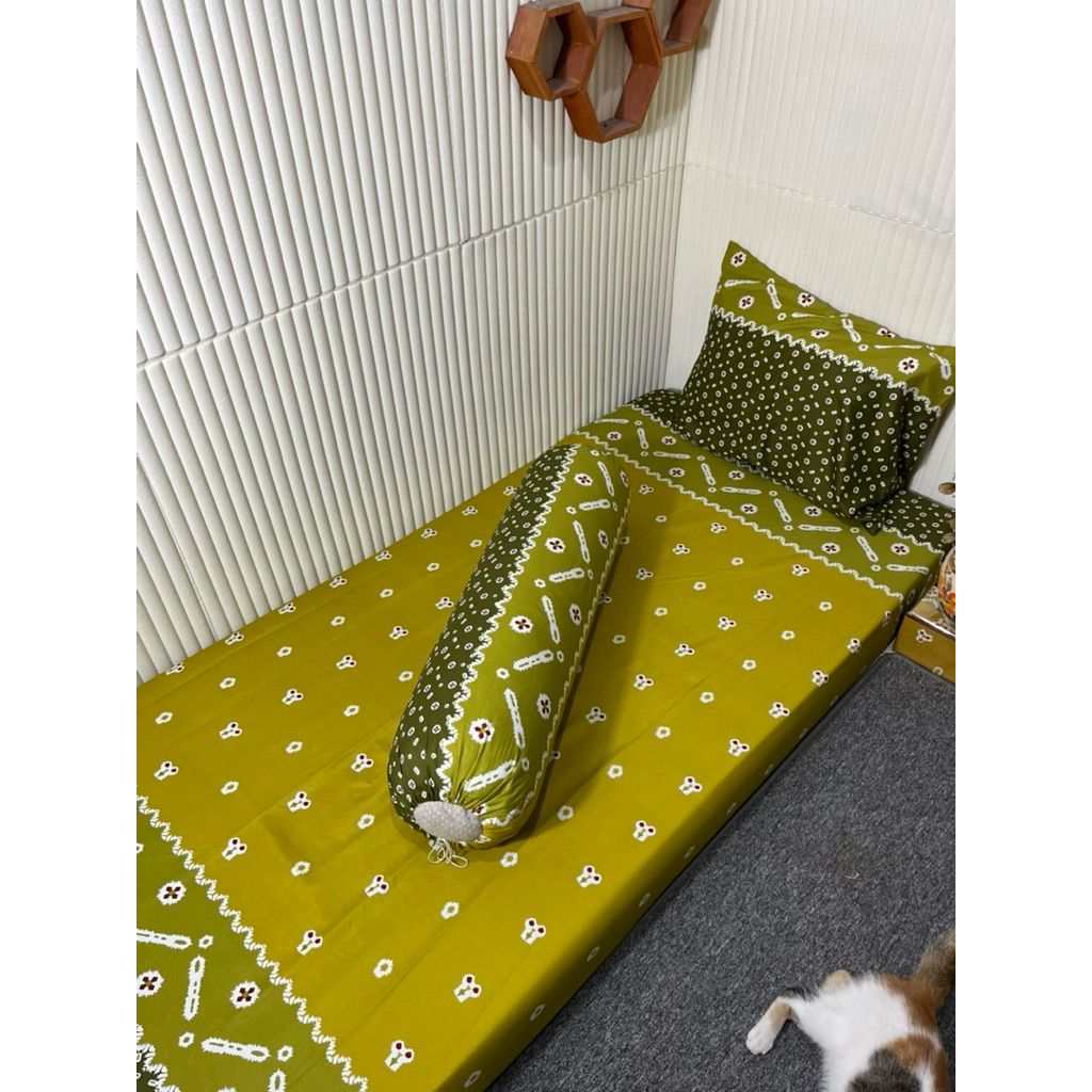 SPREI BATIK JUMPTUAN VIRAL TERLARIS DOUBLE KARET ANTI GESER BANTAL JUMBO