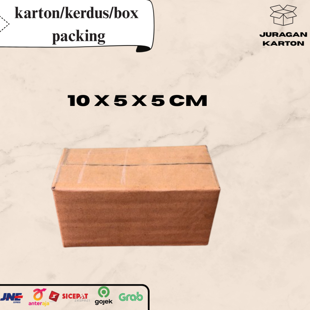 

Kardus/karton box polos packing ukuran 10 x 5 x 5