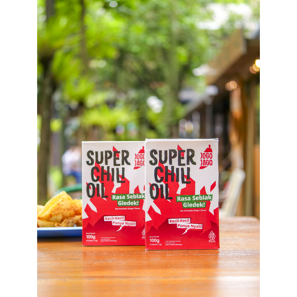 

(FLASH SALE) - Super Chili Oil Seblak Gledeek Jogo Jago Box isi 10 Pcs - Chili Oil Extra Pedas