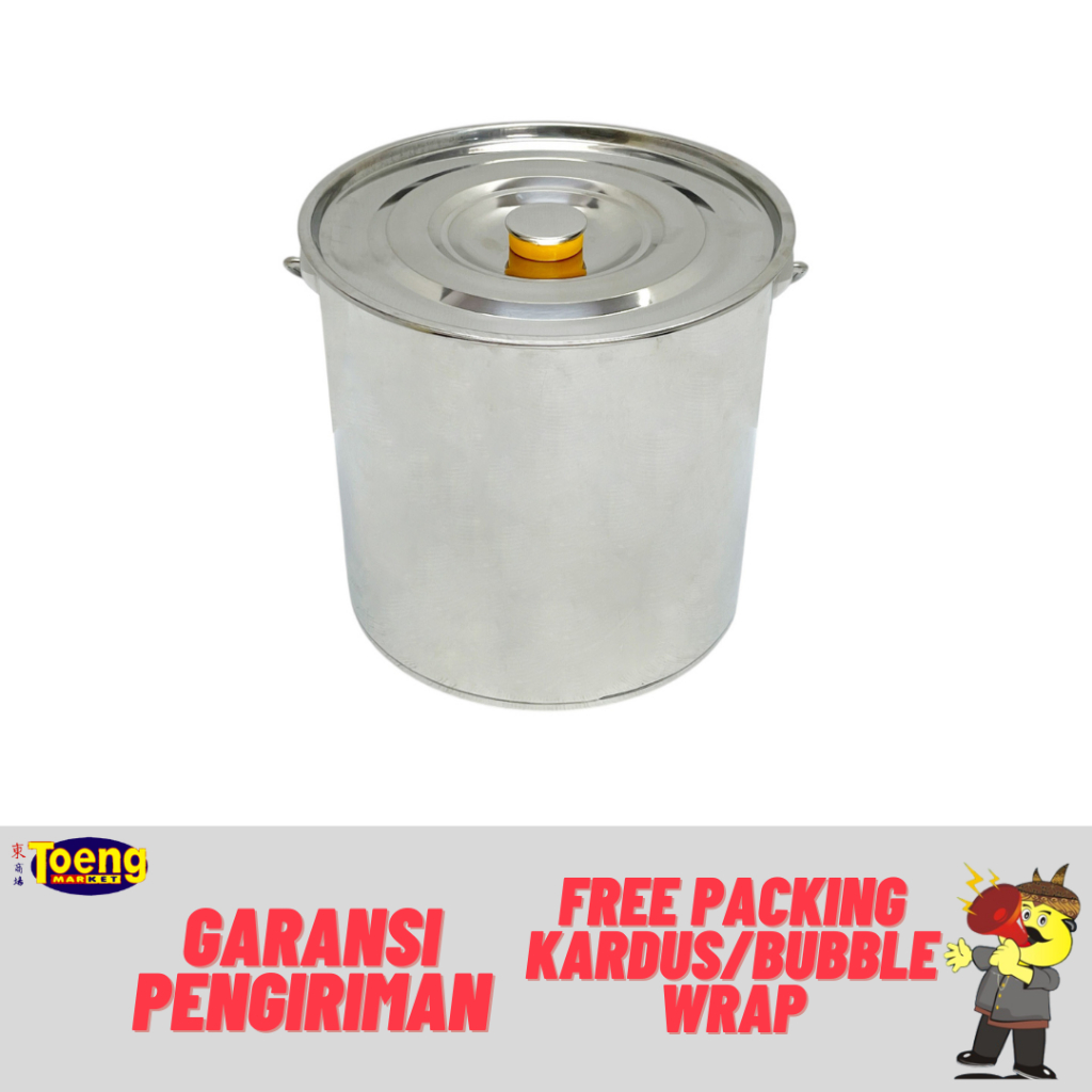 Ember/Timba Stainless - TIMBA + TUTUP MINYAK S/S 30x30cm ZC