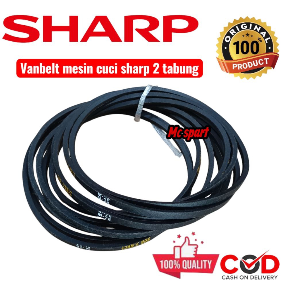 VANBELT MESIN CUCI SHARP ES-T86CA V BELT MESIN CUCI SHARP 2 TABUNG HIGH QUALITY
