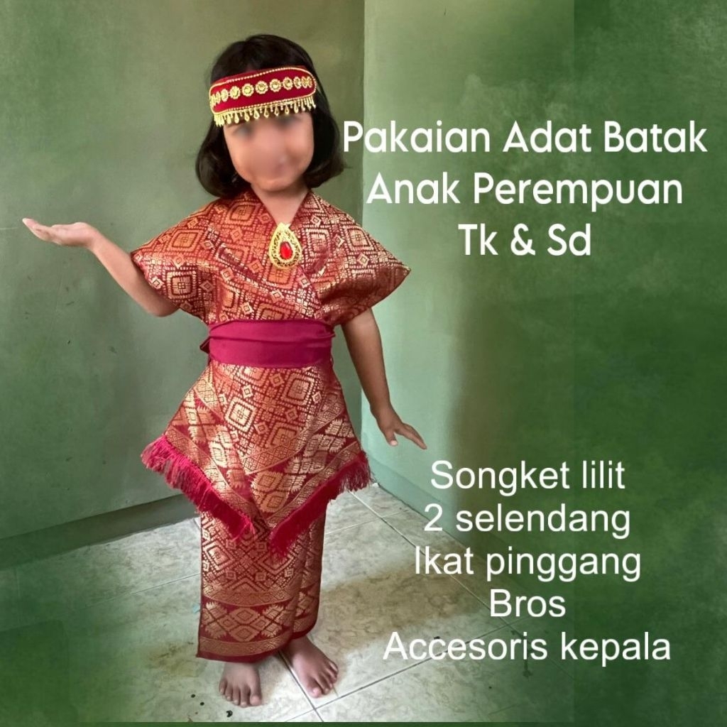 Pakaian Adat BATAK Anak Perempuan TK & SD