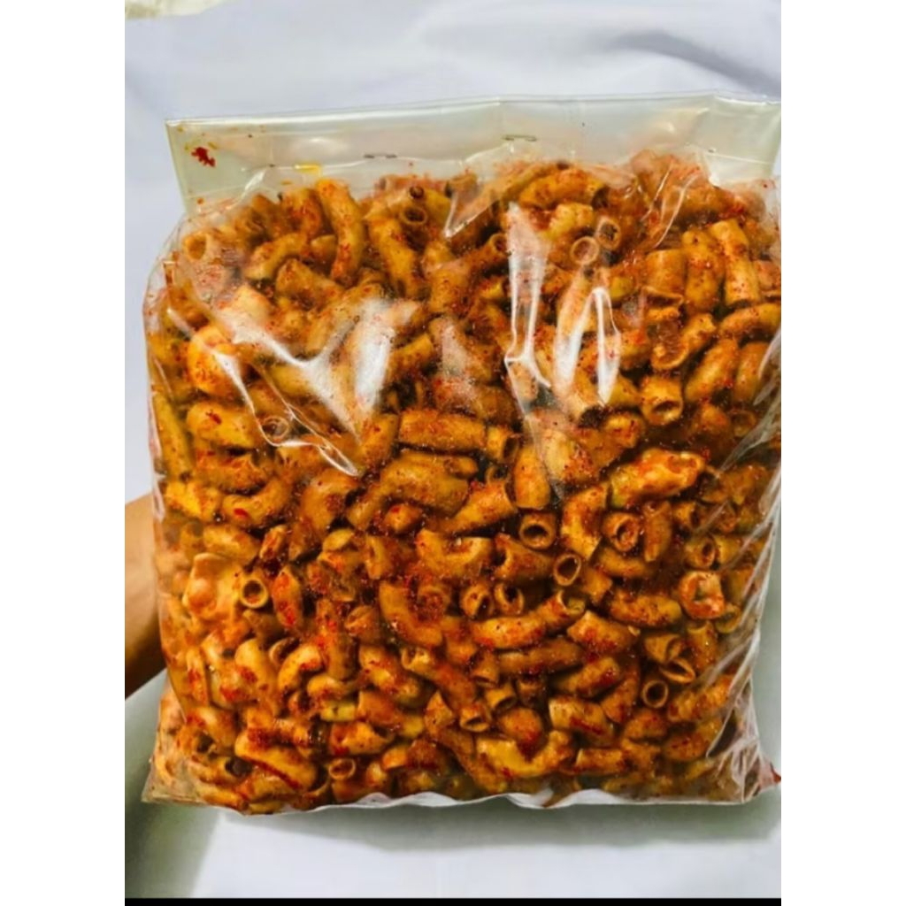 

makroni kemasan 1kg pedas daun jeruk cikruh BumBum melimpah