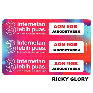 VOUCHER TRI AON 9GB JABODETABEK