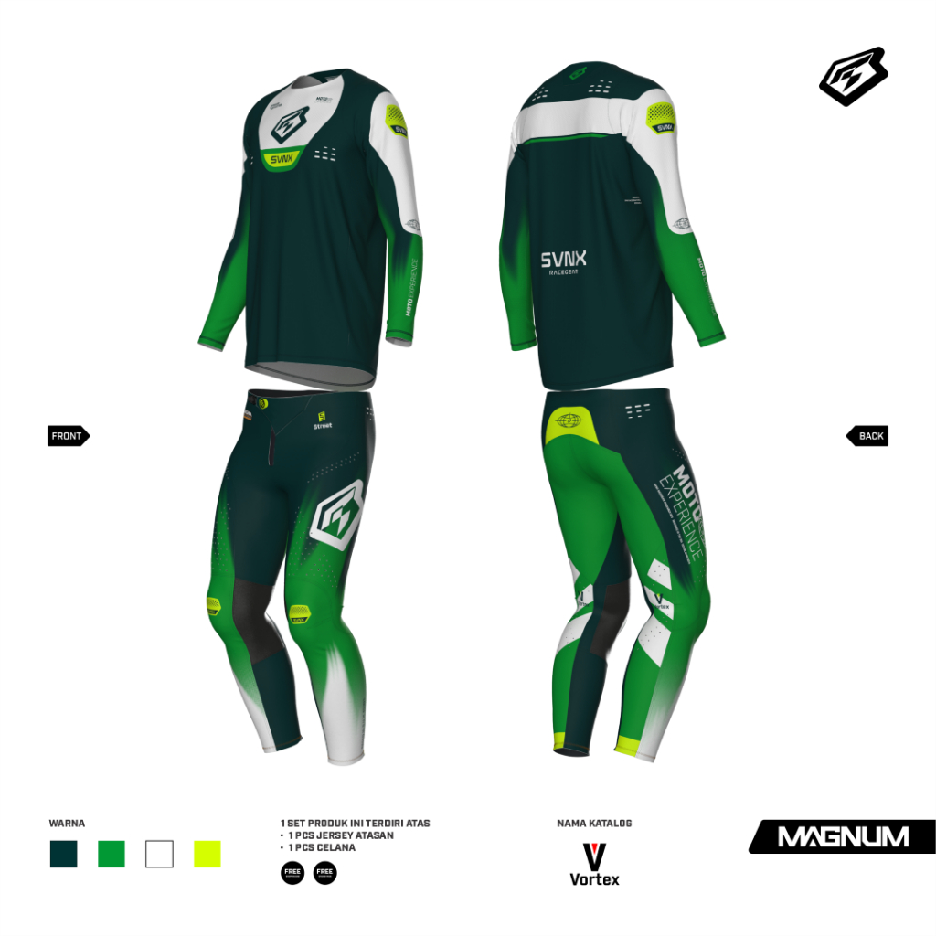 JERSEY SET MOTOCROSS SVNX / GEARSET TYPE MAGNUM VORTEX SERIES / JERSEY TRAIL ADVENTURE / SVNX PREMIU