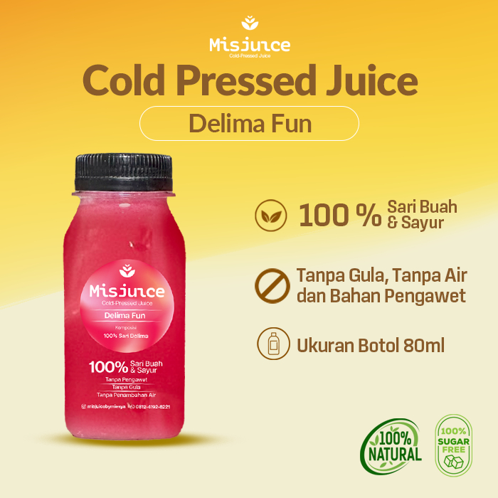 

Cold Pressed Juice "Delima Fun" – 100% Buah Delima | 80ml