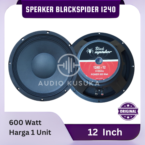 SPEAKER BLACK SPIDER 12 INCH BLACKSPIDER 1240 12INCH BS 1240 FULL RANGE MID LOW [HITAM]