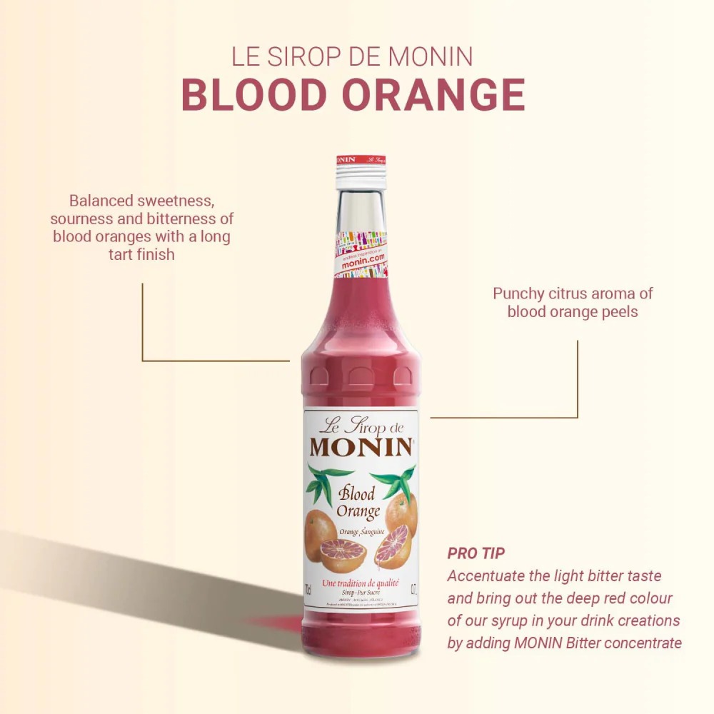 

Monin Red Orange / Blood Orange Syrup 700ML | Sirup Rasa Jeruk Darah Merah Sunkist 700 ML