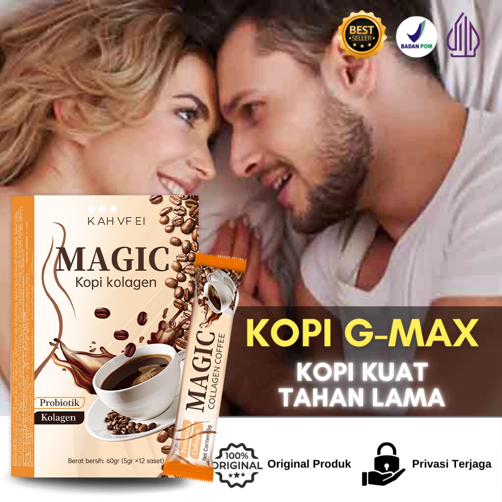 

Kopi MAGIC Penambah Stamina Pria Kuat & Tahan Lama 1 Box 12 Sachet