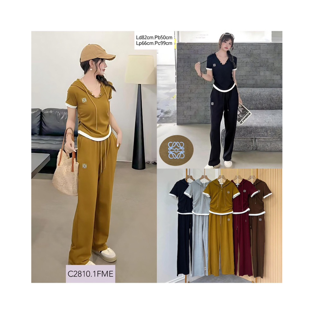 C953 oneset setelan celana olga sport bkk wanita terbaru Ainra