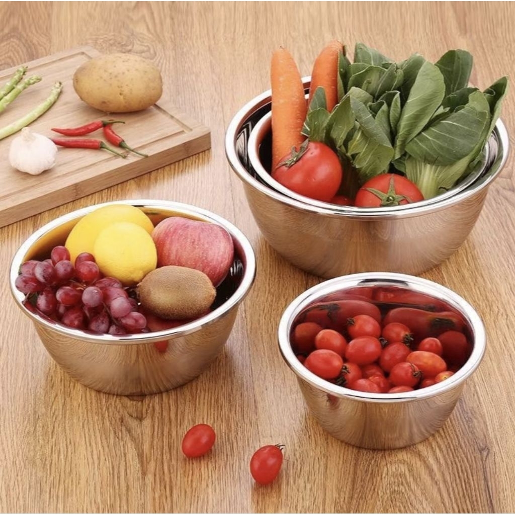 Baskom stainless tebal / baskom /mangkok tebal