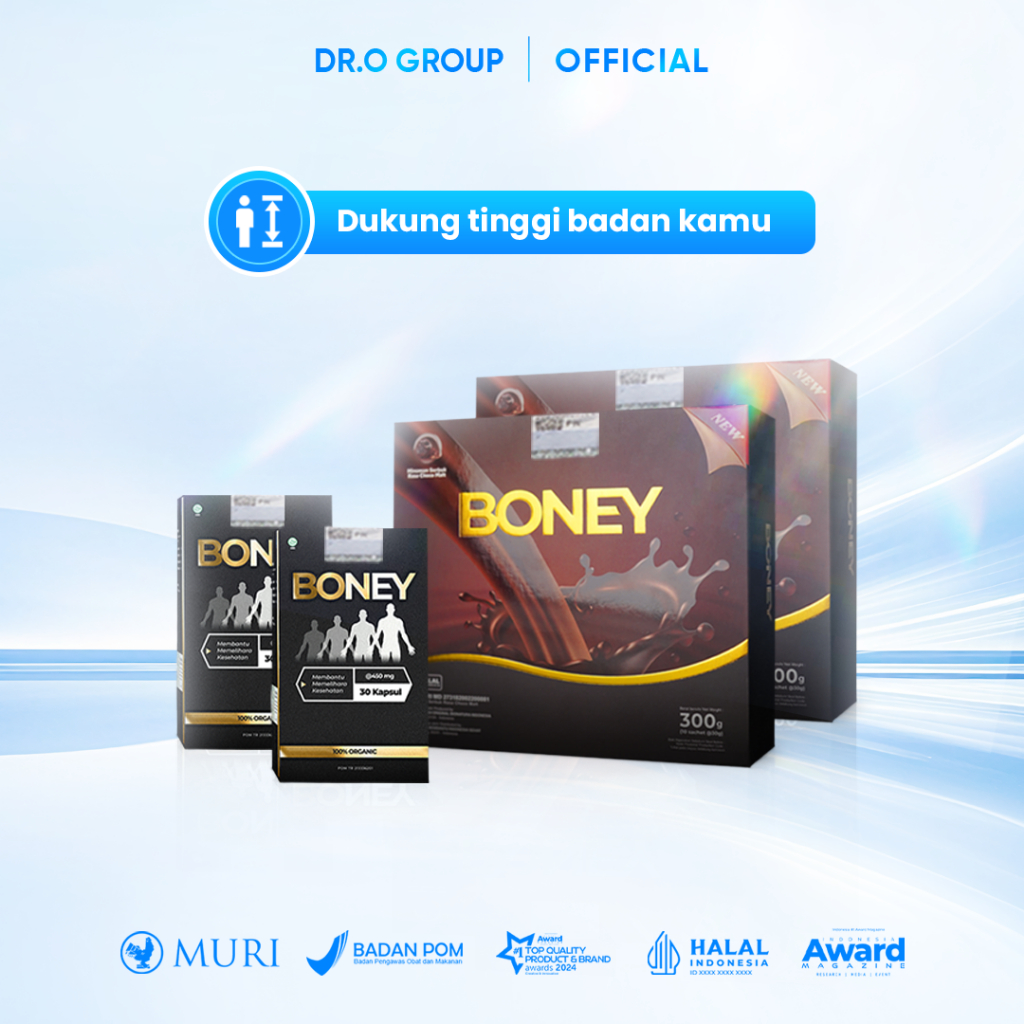 

Susu Boney / Peninggi Rekomendasi / Naik 5-15 Cm/ Bpom Approved