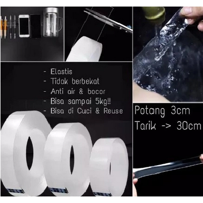 

Doble Tipe Perekat Transparan Kedap Air