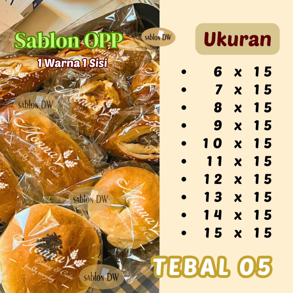

PLASTIK OPP CUSTOM 6X15,7X15,8X15,9X15,10X15,11X15,12X15,13X15,14X15,15X15 TEBAL 05 ISI 100PCS