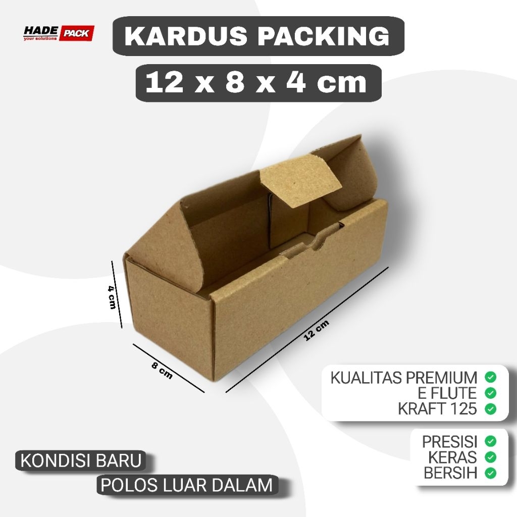 

Kardus Baru 12x8x4 cm diecut - Bersih, Kuat dan Praktis untuk Packing