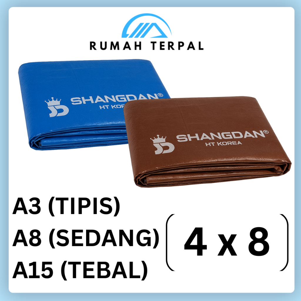 TERPAL 4X8 TERPAL PLASTIK KOREA A3 A8 A15 TERPAL TENDA PROYEK BANGUNAN TRUK PICK UP WARUNG GEROBAK R