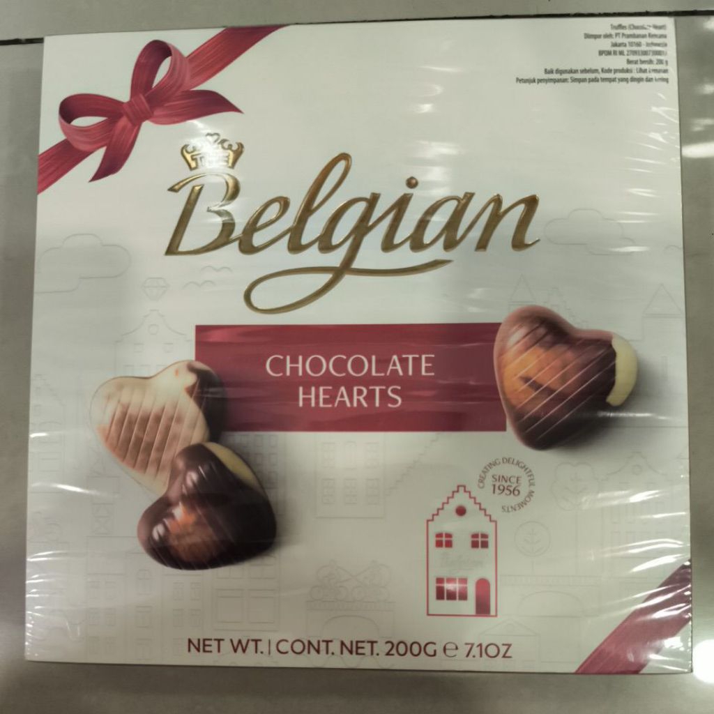

BELGIAN HEART CHOCO GIFT BOX 200GR harga promo exp 17-09-2026