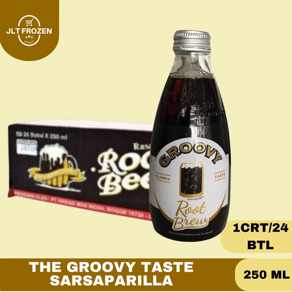 

The Groovy Root Ber Rasa Sarsaparilla / The Groovy Root Beer/Zoda/Air Soda/250ml 1CRT (24PCS)