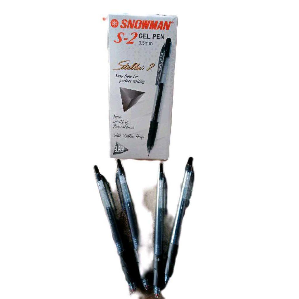 

snowman 6 buah pen gel S-2 ketebalan 0.5 mm stellar-2 pulpen gel cetrek per 6 pcs - enc.sup