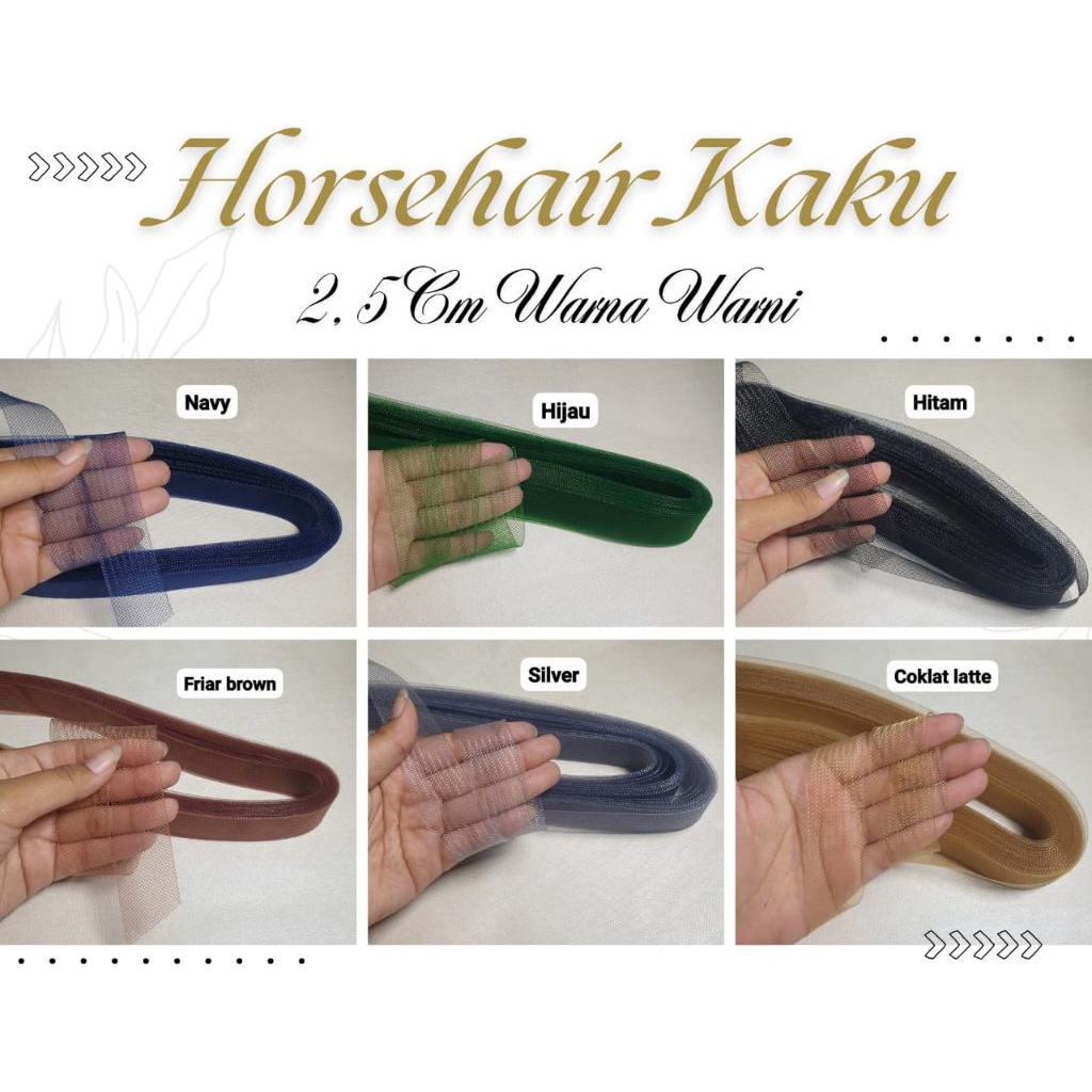 

25 - 50 YARD | PITA HARDNET KAKU SIZE 2,5 CM / HORSEHAIR KAKU / HHK APLIKASI FASCINATOR