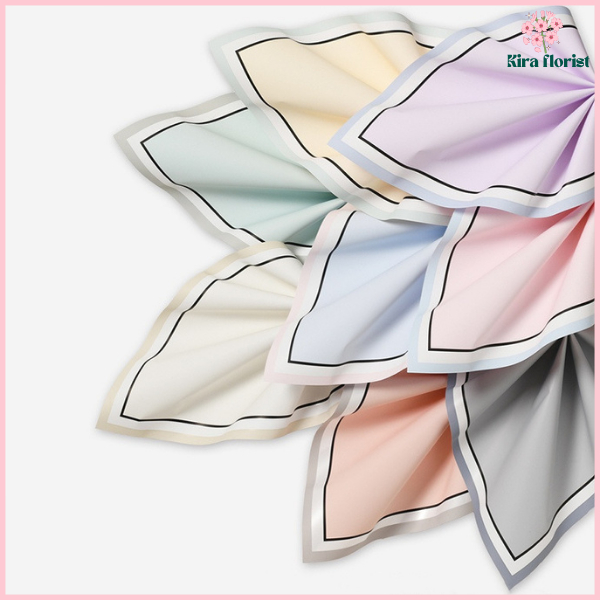 

Kertas Buket Double Frame Border Line Cellophane Flower Wrapping KB6102