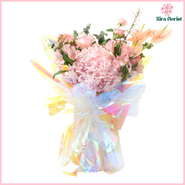 

HOLOGRAM CELLOPHANE Kertas Buket Bening WRAPPING PAPER Waterproof Hand Bouquet Ecer KB6045