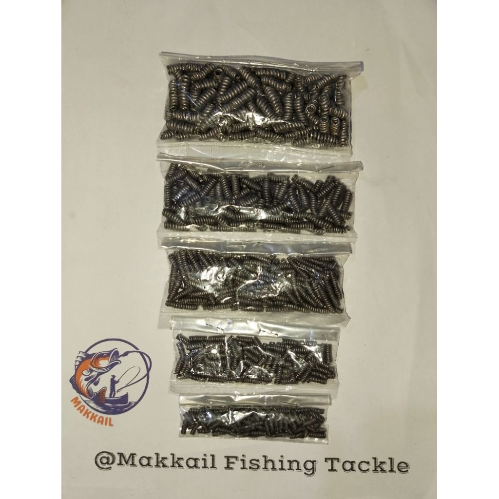 Timah pancing spiral / ulir isi 100 pcs