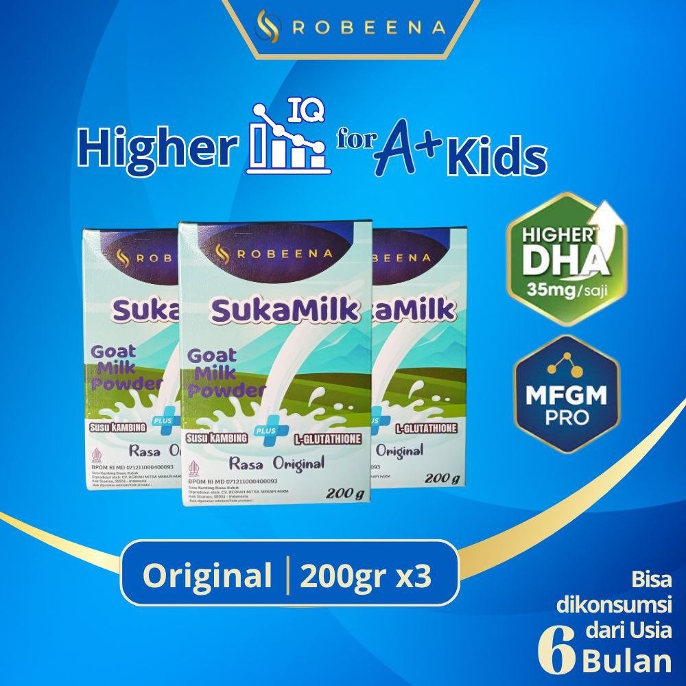 

PAKET 3 BOX ROBEENA SUKAMILK MENINGKATKAN KECERDASAN ANAK TINGGI DHA