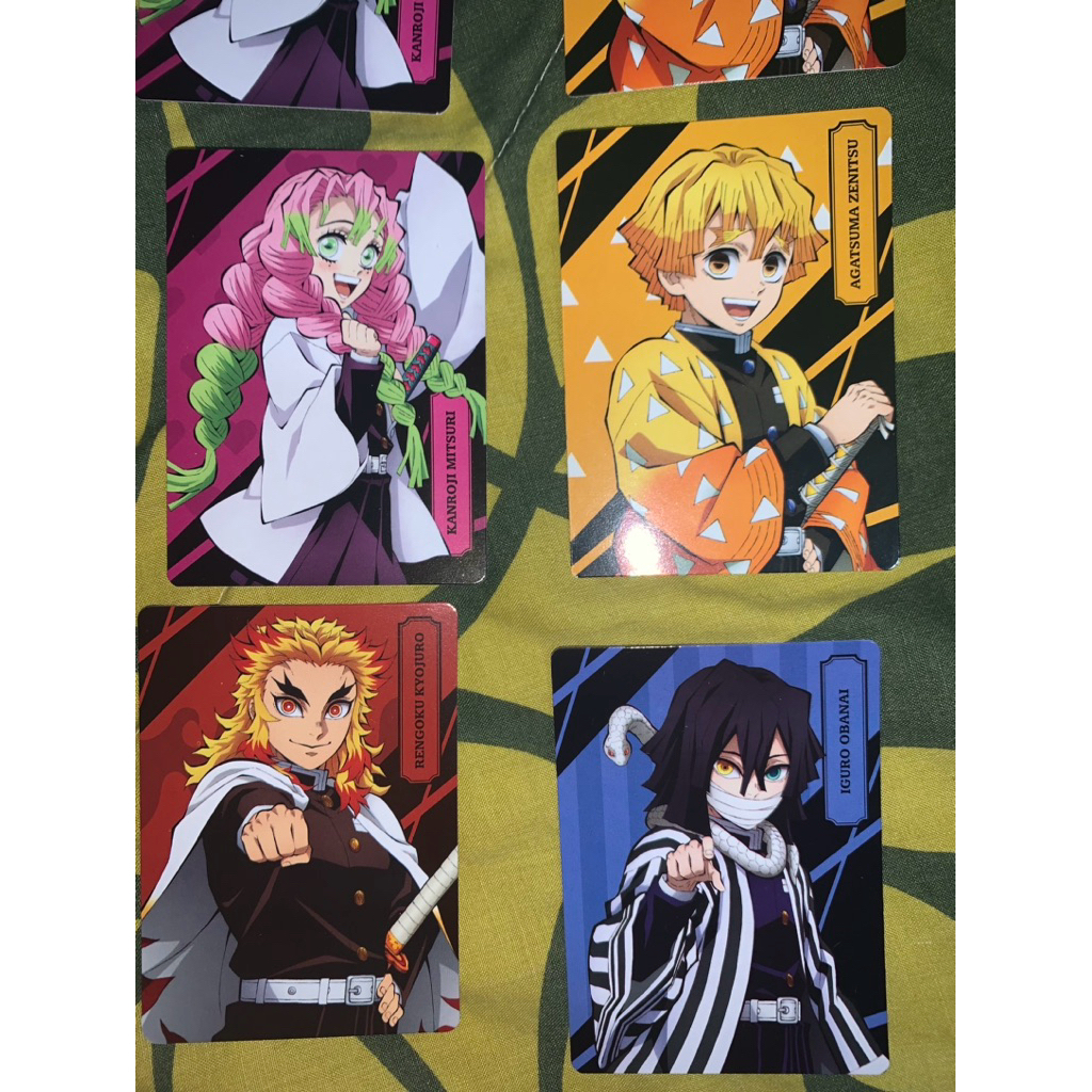 Photocard Cup Demon Slayer × Family Mart Famima obanai sanemi Gyomei Mitsuri Zenitsu wts card demon 