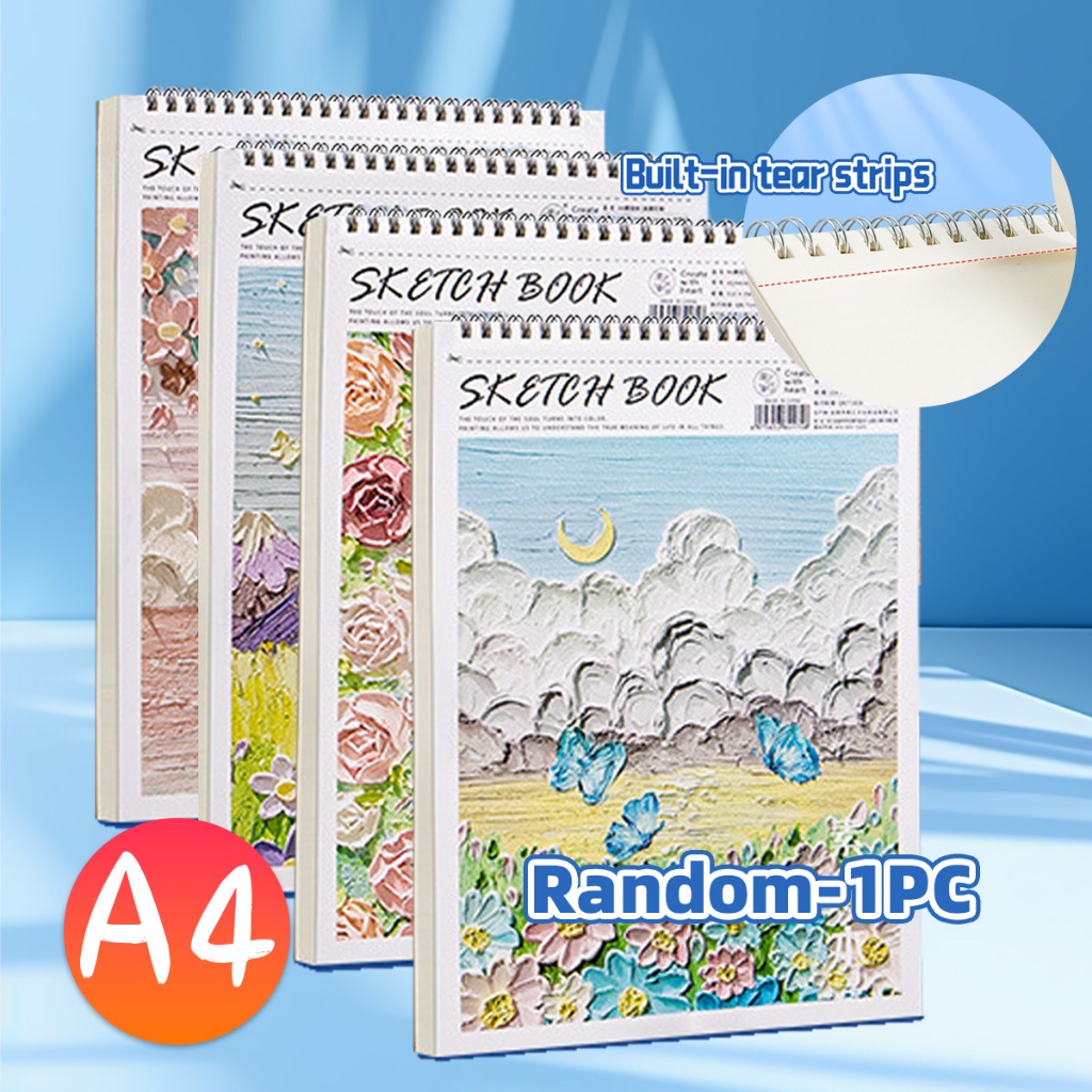 

Buku Gambar Sketsa a4 Aesthetic Sketchbook Buku Melukis Vertikal Jilid Spiral tebal 40 Lembar / 80 Halamn