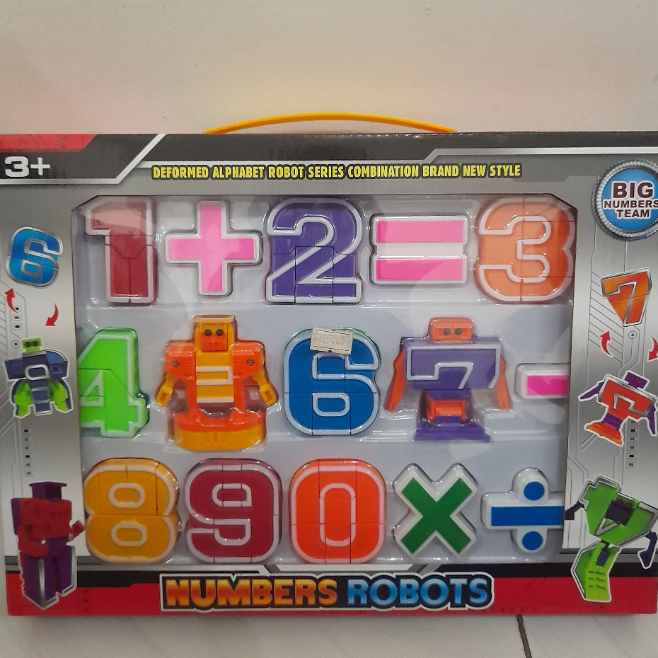 K8-Mainan Angka Number Robots 1 Set / Number Robots 1 Set – Mainan Edukatif Angka Jadi Robot / Maina