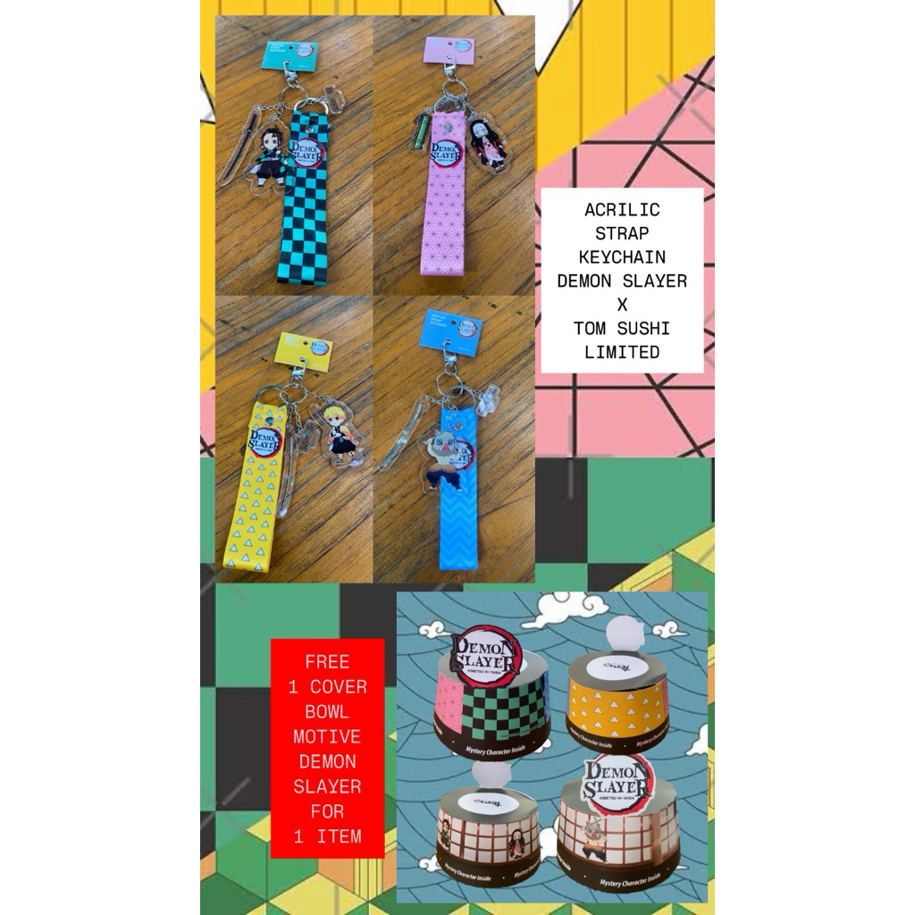 LIMITED ACRILIC STRAP KEYCHAIN DEMON SLAYER X TOM SUSHI