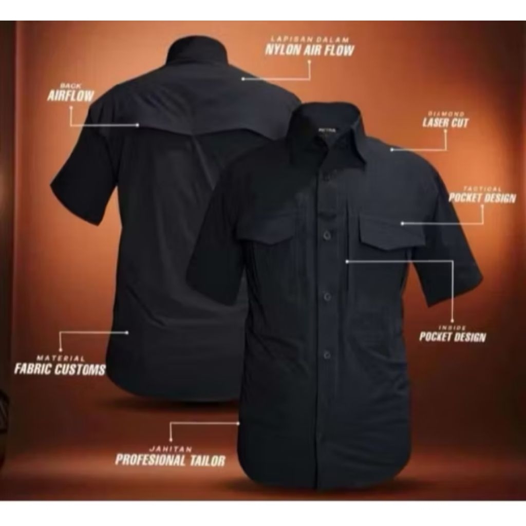 Kemeja Taktical - Kemeja Paspamres bahan katun strit