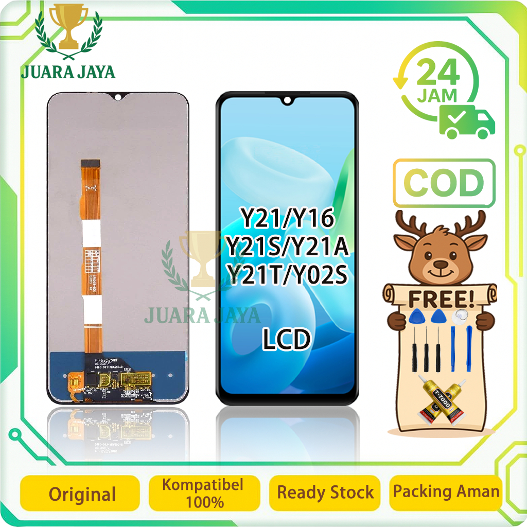 LCD FOR VIVO Y02S/Y21/Y16/Y21S/Y21A/Y21T UNIVERSAL FULLSET Touchscreen LCD HP OG TOUCHSCREEN
