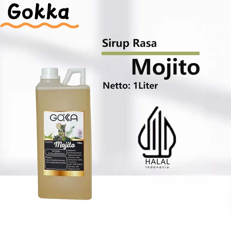 

Gokka Mojito Sirup Minuman 1L - Mojito Flavor Syrup / Sirup Mojito