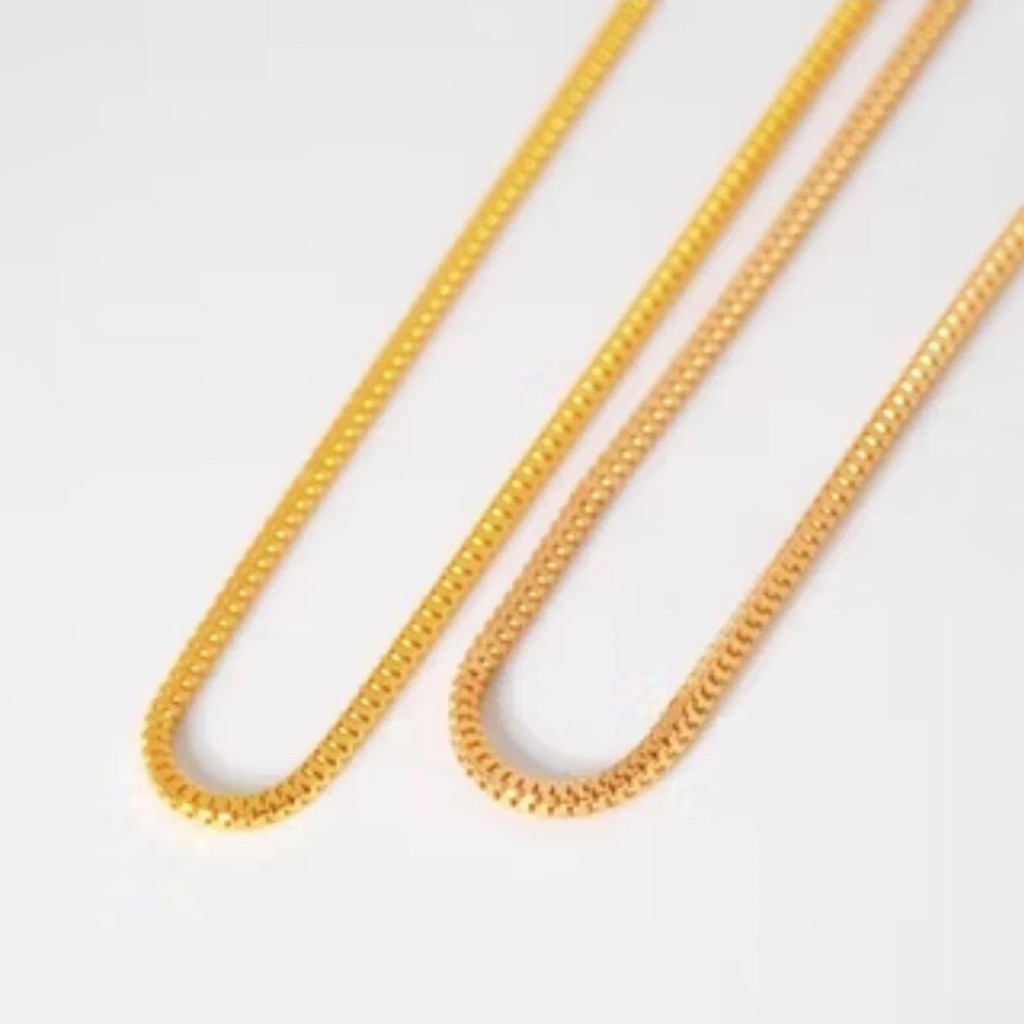 Kalung emas rantai minimalis berat ringan dan terlihat besar-Kalung perhiasan emas minimalis polos