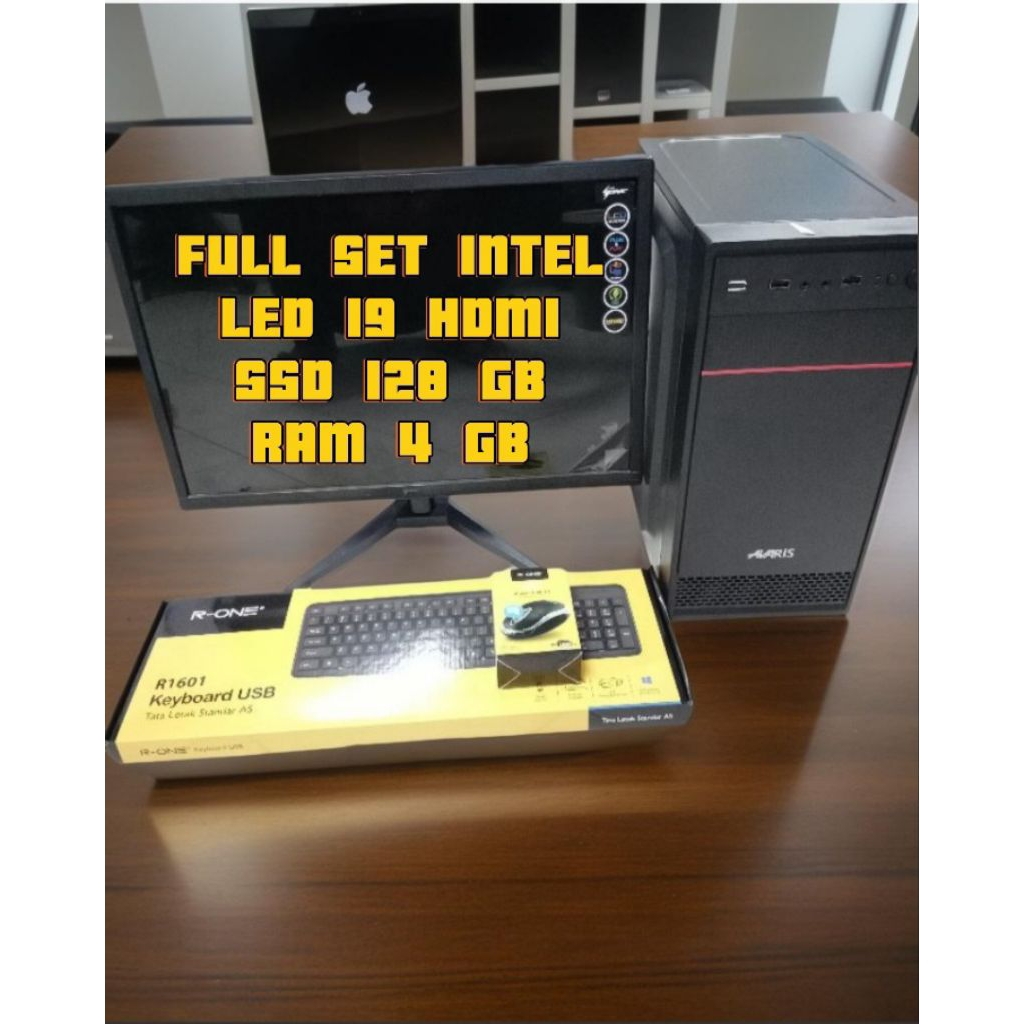 CPU INTEL i3 SIAP PAKAI / KOMPUTER FULLSET MONITOR 19" INCH BARU