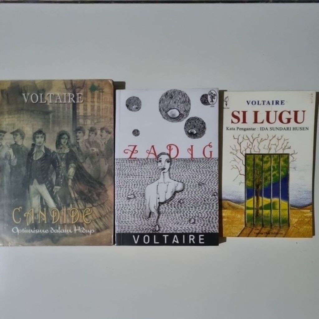 Buku-buku Voltaire Preloved ORIGINAL Terjemahan | Candide Optimisme dalam Hidup | Si Lugu | Zadig |